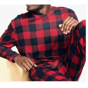 Nautica Men's Waffle Buffalo Red Plaid Pajama Set XXL NWT $98 In Gift Bag